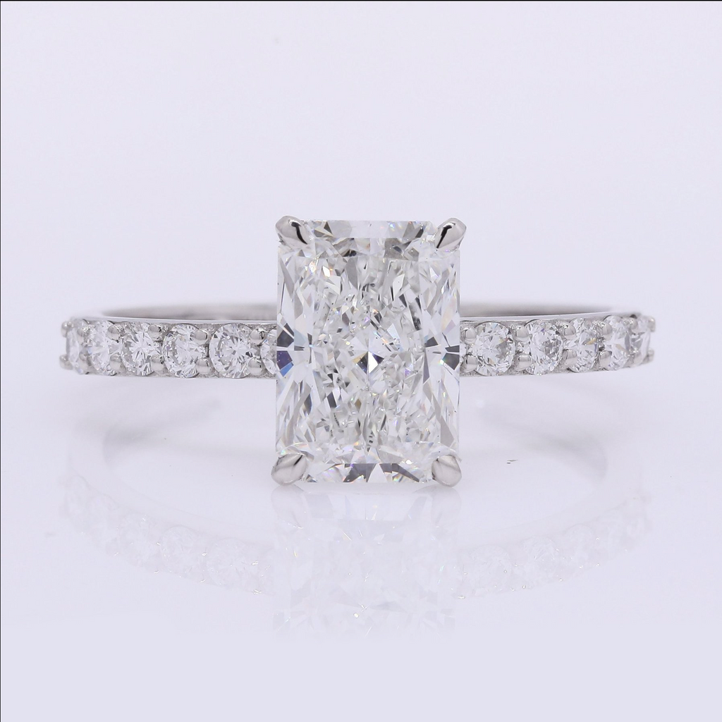 Exklusiver 2,41 ct Lab-Grown Diamantring – 950 Platin - Octagon Brilliant Cut – IGI-zertifiziert