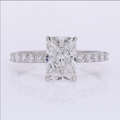 Exklusiver 2,41 ct Lab-Grown Diamantring – 950 Platin - Octagon Brilliant Cut – IGI-zertifiziert