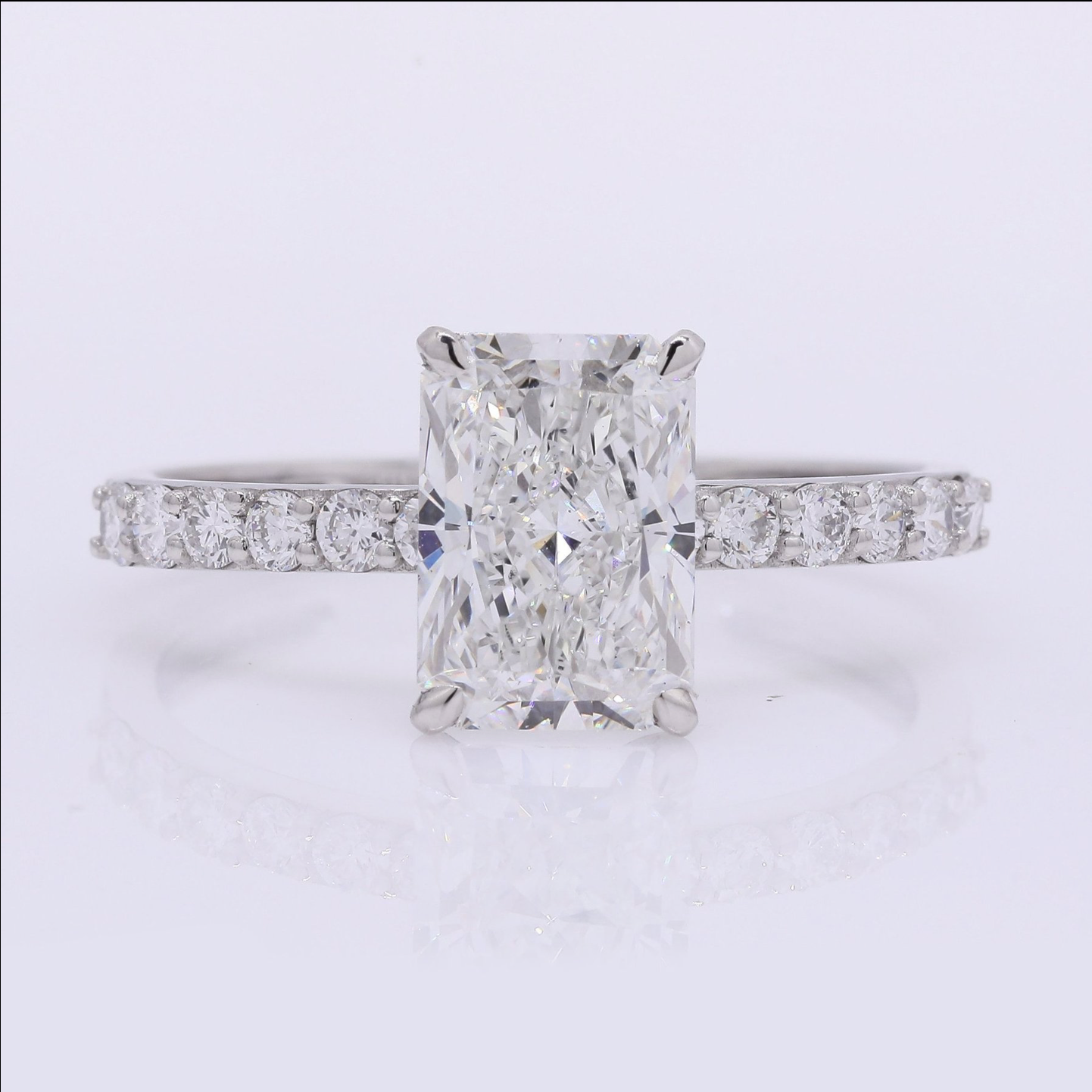 Exklusiver 2,41 ct Lab-Grown Diamantring – 950 Platin - Octagon Brilliant Cut – IGI-zertifiziert