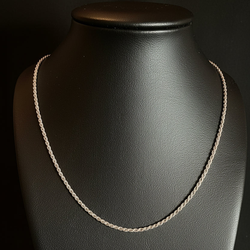 Solide Kordellkette aus Sterlingsilber
