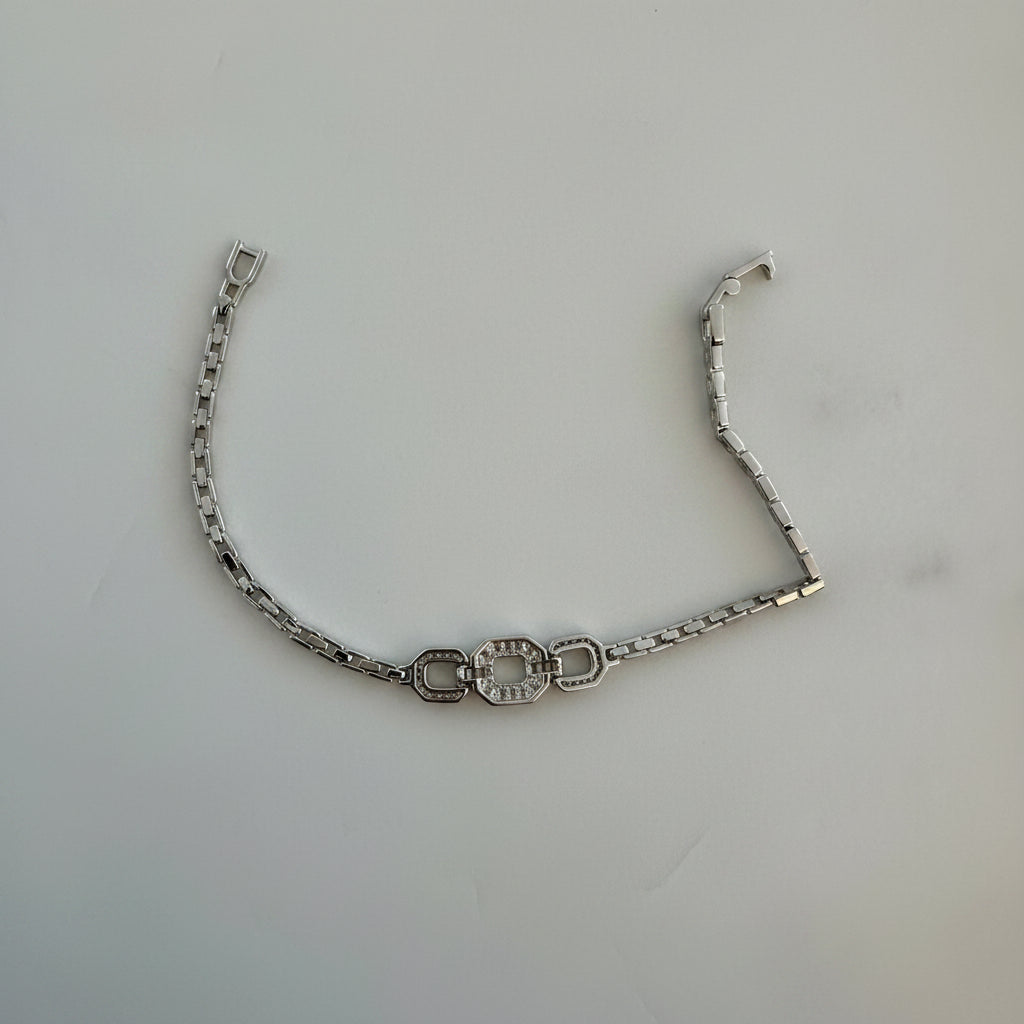 Elegantes Sterlingsilberarmband für Damen - 17 cm - 7,4 gramm