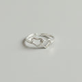 Zehenring / Fußring mit zwei Herzen aus Sterlingsilber