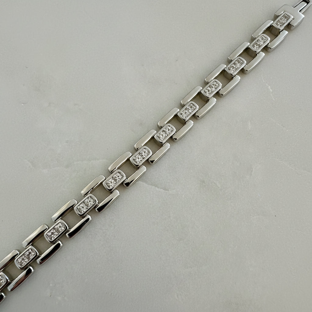 925er Sterlingsilber - Damenarmband - 17,5 cm - 14 Gramm
