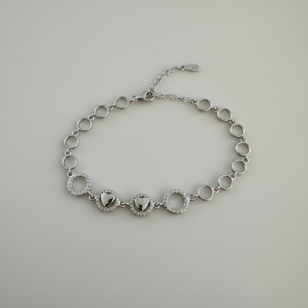 Silberarmband mit Herzen - 925er
Sterlingsilber - 5,7 Gramm