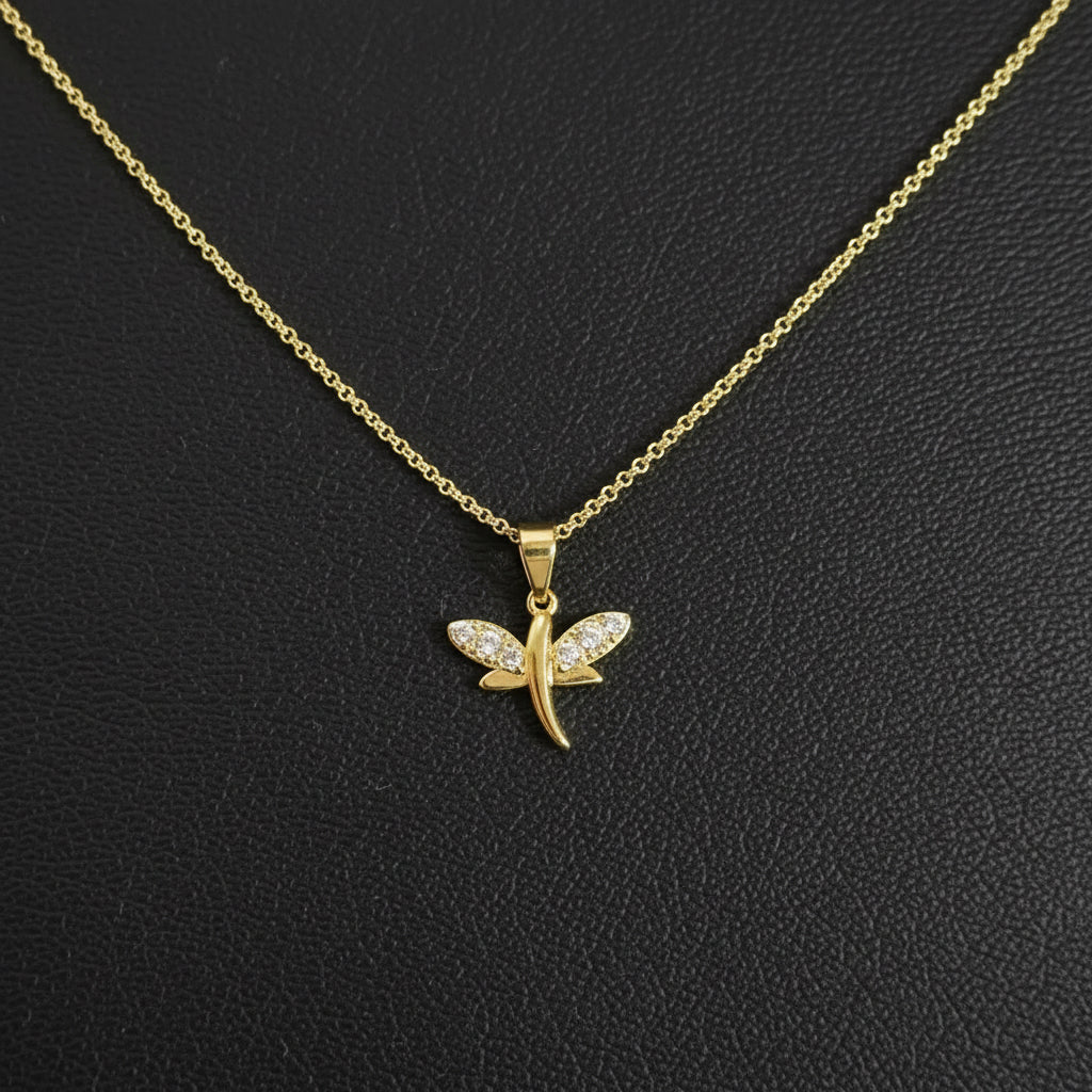 Elegante und leichte Silberkette mit Goldbeschichtung