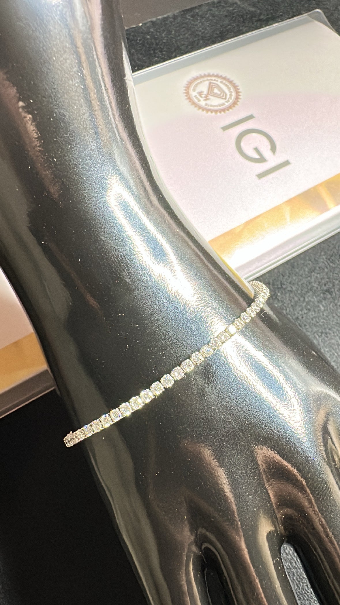 Tennisarmband - 14 KT Weißgold - 3.24ct Diamanten (Lab Grown) - IGI zertifiziert