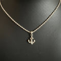 925er Silber Kordellkette mit Ankeranhänger - Ankerkette