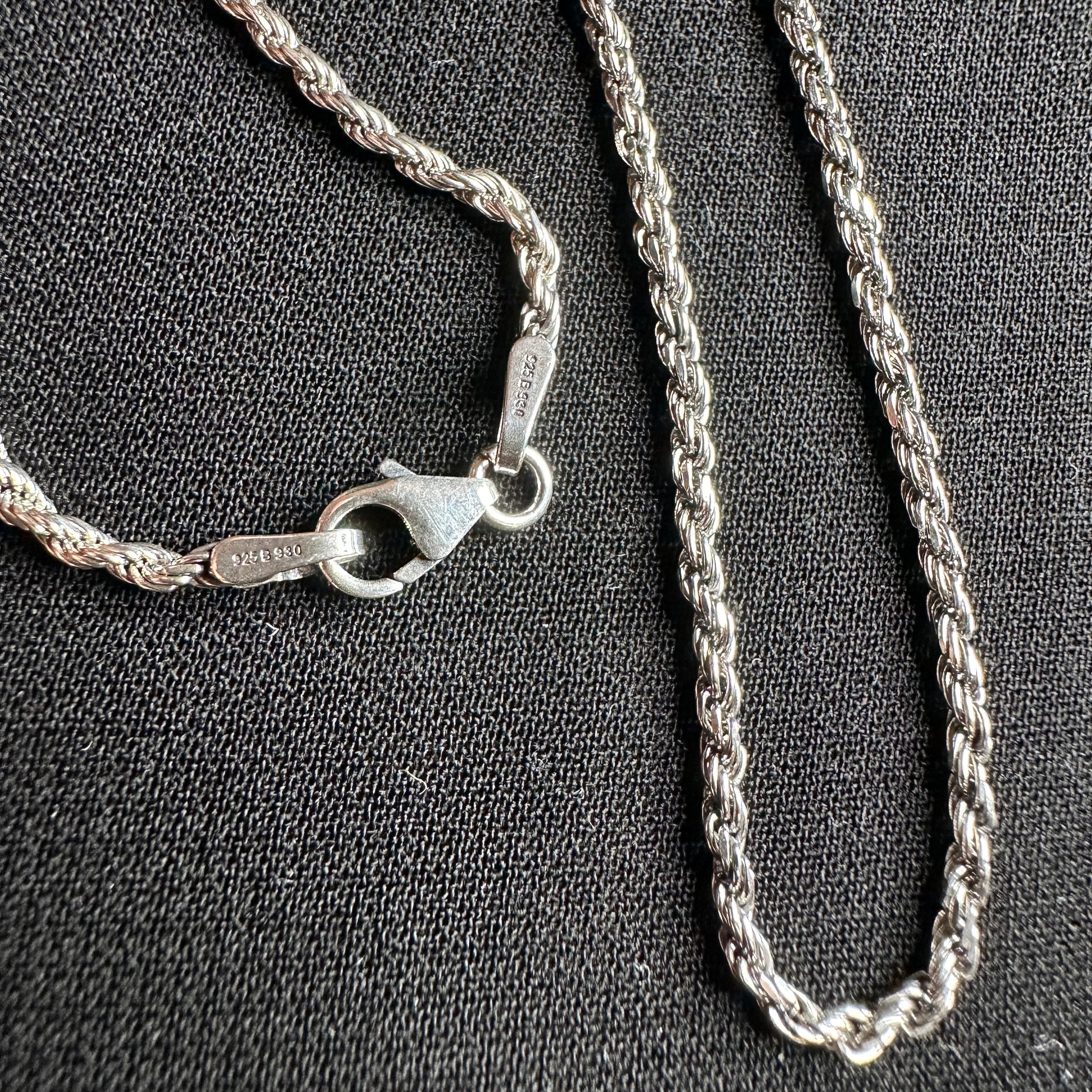 Solide Kordellkette aus Sterlingsilber