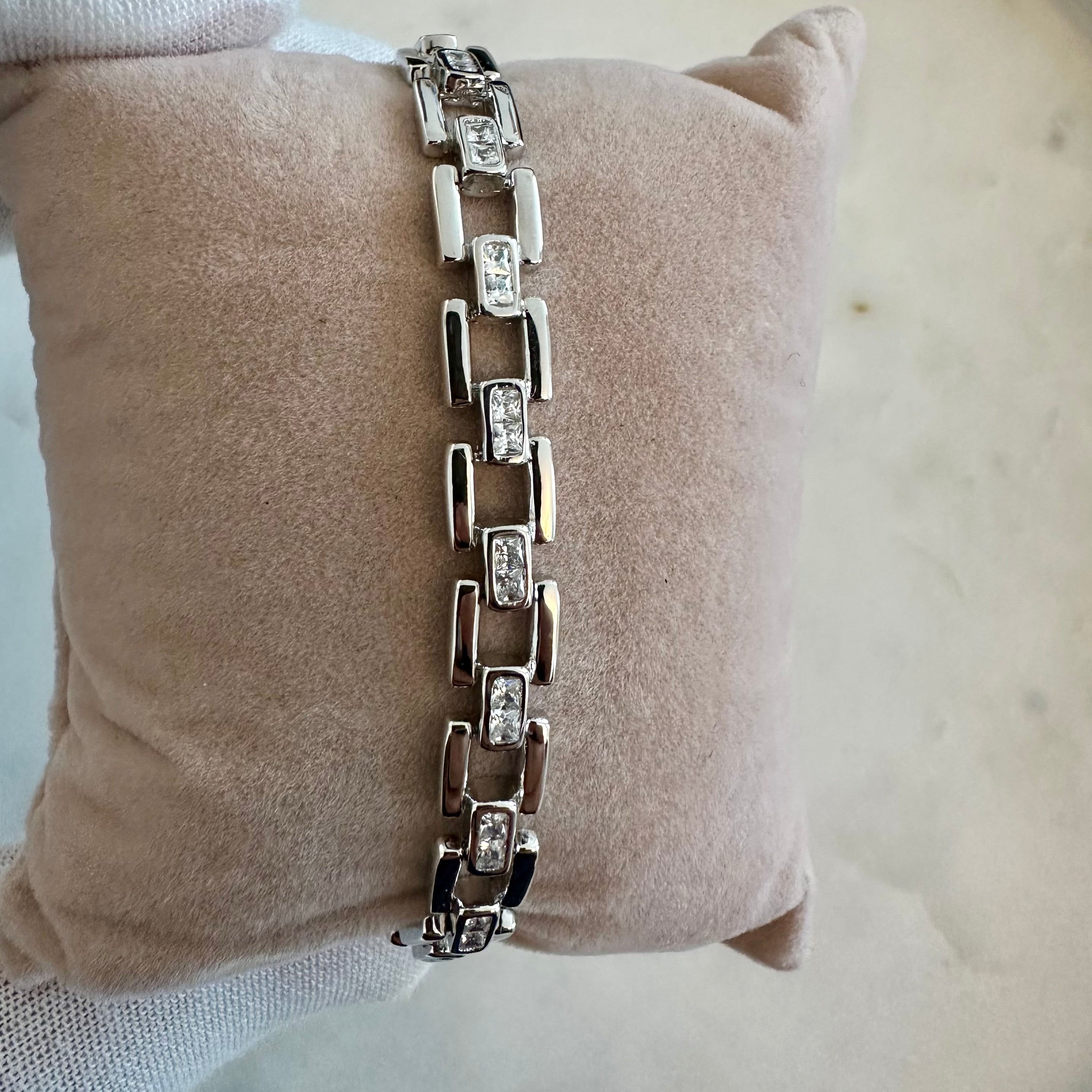 925er Sterlingsilber - Damenarmband - 17,5 cm - 14 Gramm