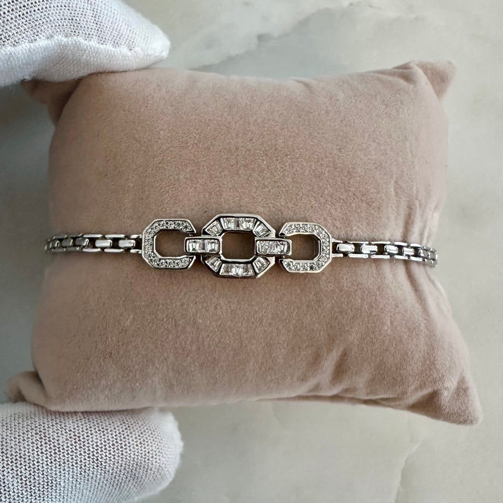 Elegantes Sterlingsilberarmband für Damen - 17 cm - 7,4 gramm