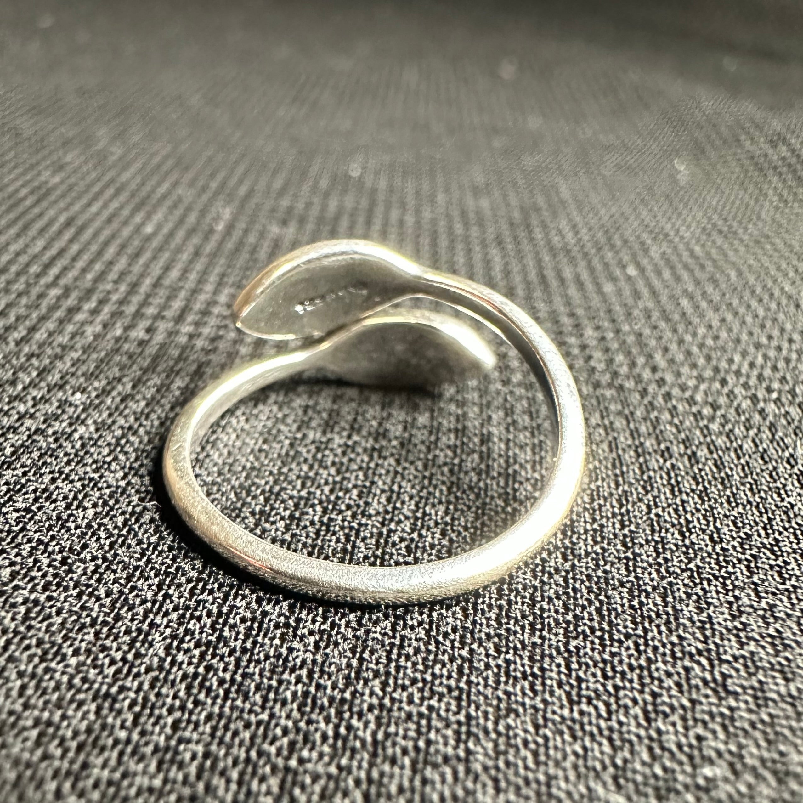 Sterlingsilber - Zwei-Blätter offener Ring - Größe 47