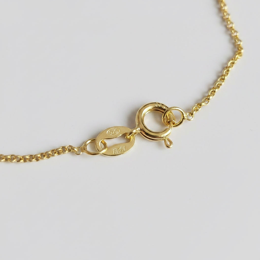 Elegante und leichte Silberkette mit Goldbeschichtung