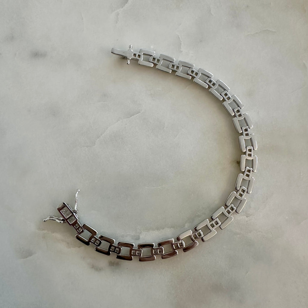 925er Sterlingsilber - Damenarmband - 17,5 cm - 14 Gramm