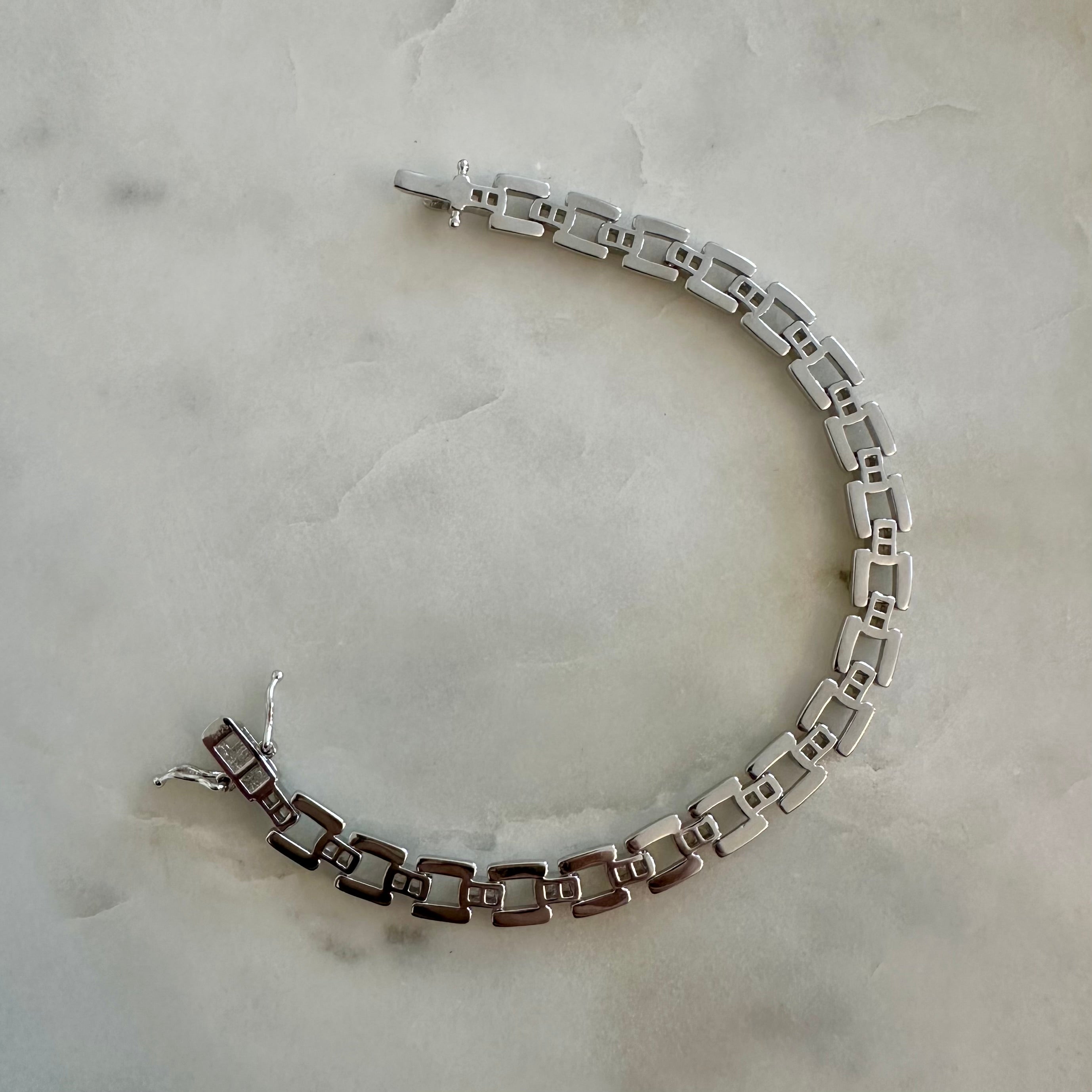 925er Sterlingsilber - Damenarmband - 17,5 cm - 14 Gramm