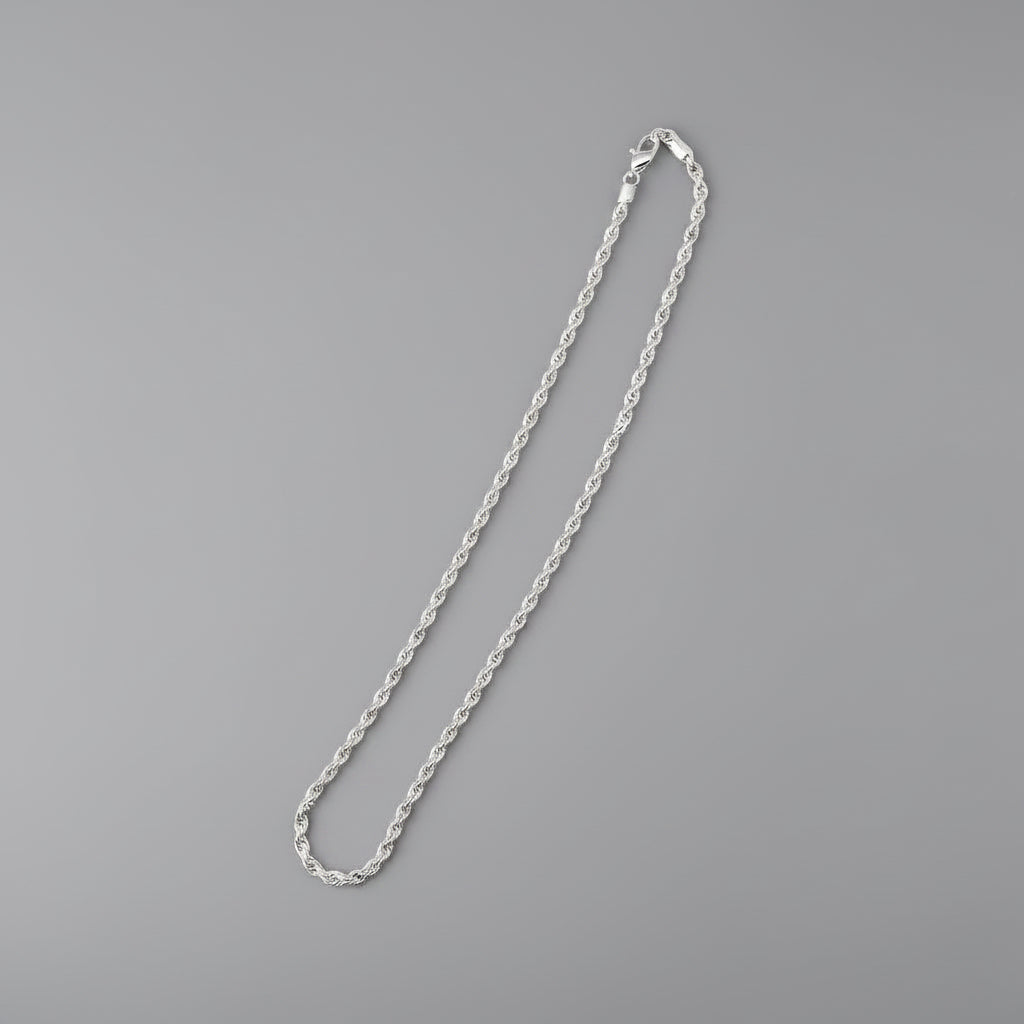 Massive Kordellkette - 925er Silber, 55 cm und 39 Gramm