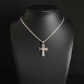 Elegante Silberkette mit Kreuzanhänger - 60 cm - 8,1 gramm