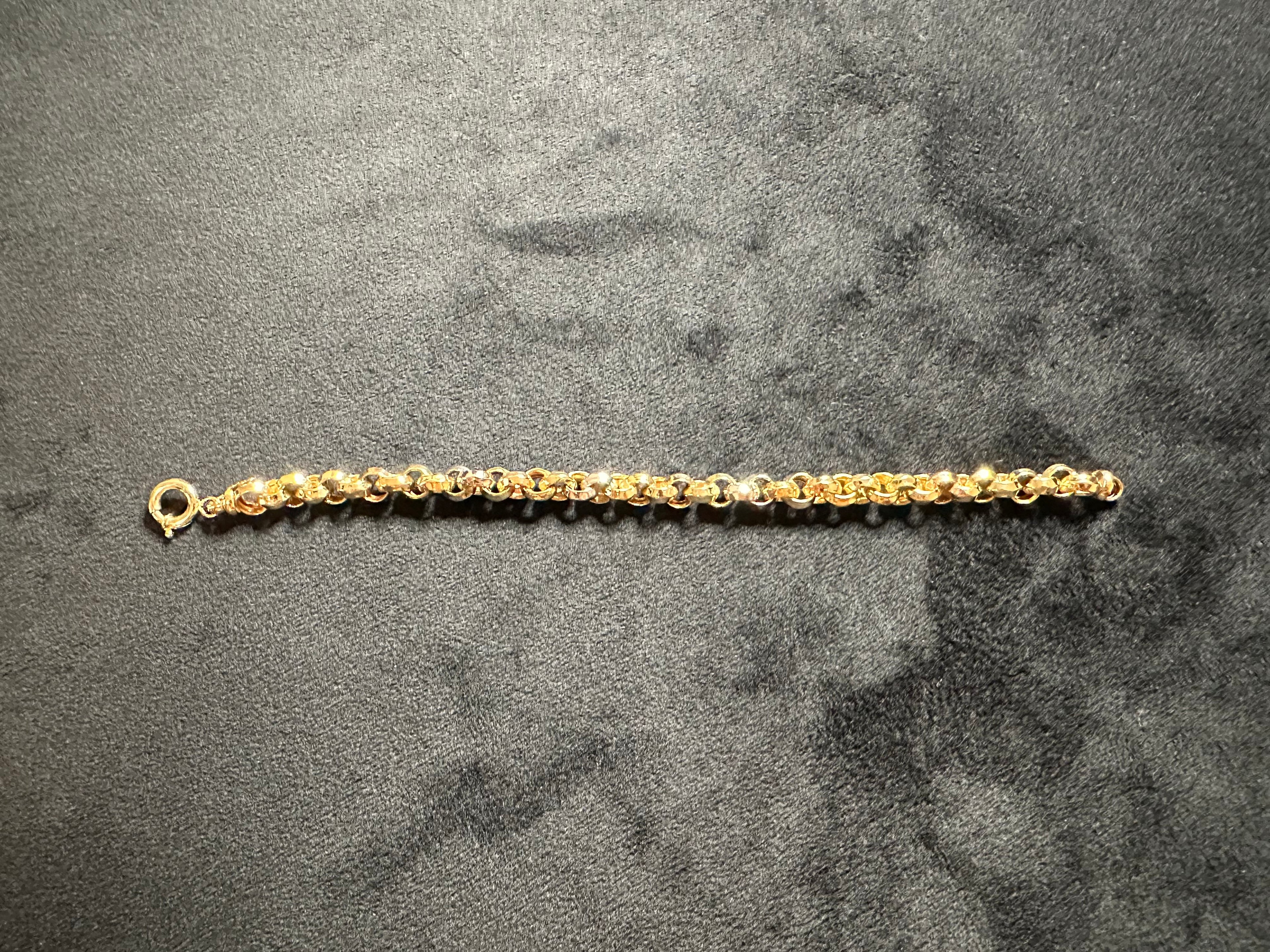 Einzelstück! Bi-Color Goldarmband aus 585er Gold - 19cm Länge