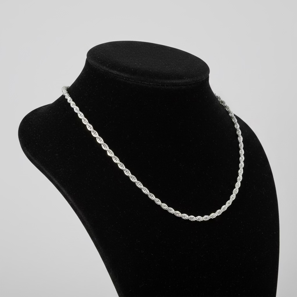 Massive Kordellkette - 925er Silber, 55 cm und 39 Gramm