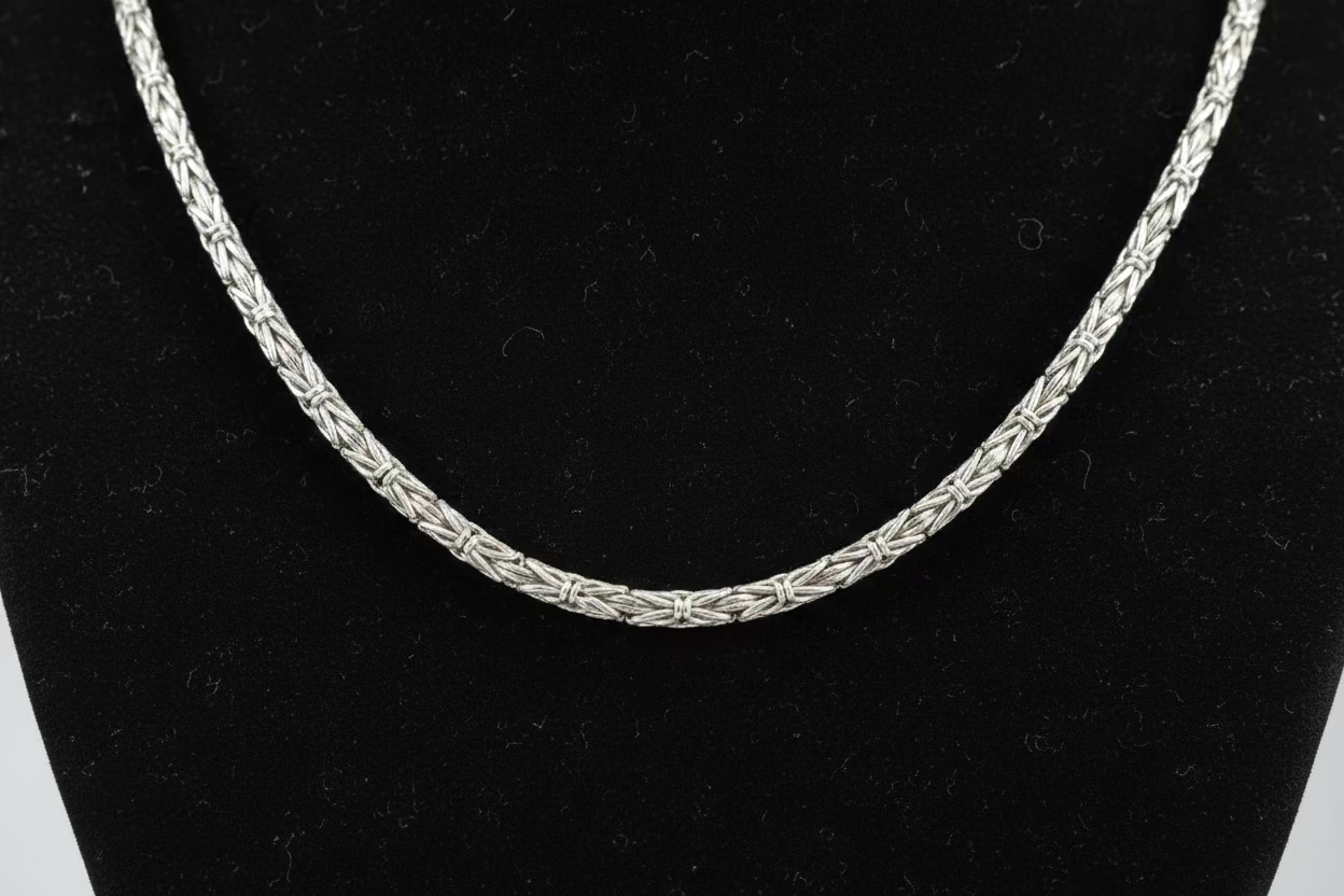 Königskette 4 mm breit - 925er Silber - 60 cm Länge