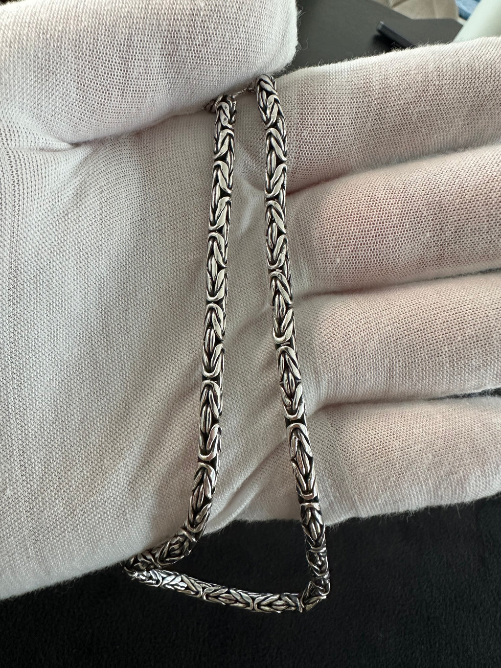 Königskette 4 mm breit - 925er Silber - 50 cm Länge
