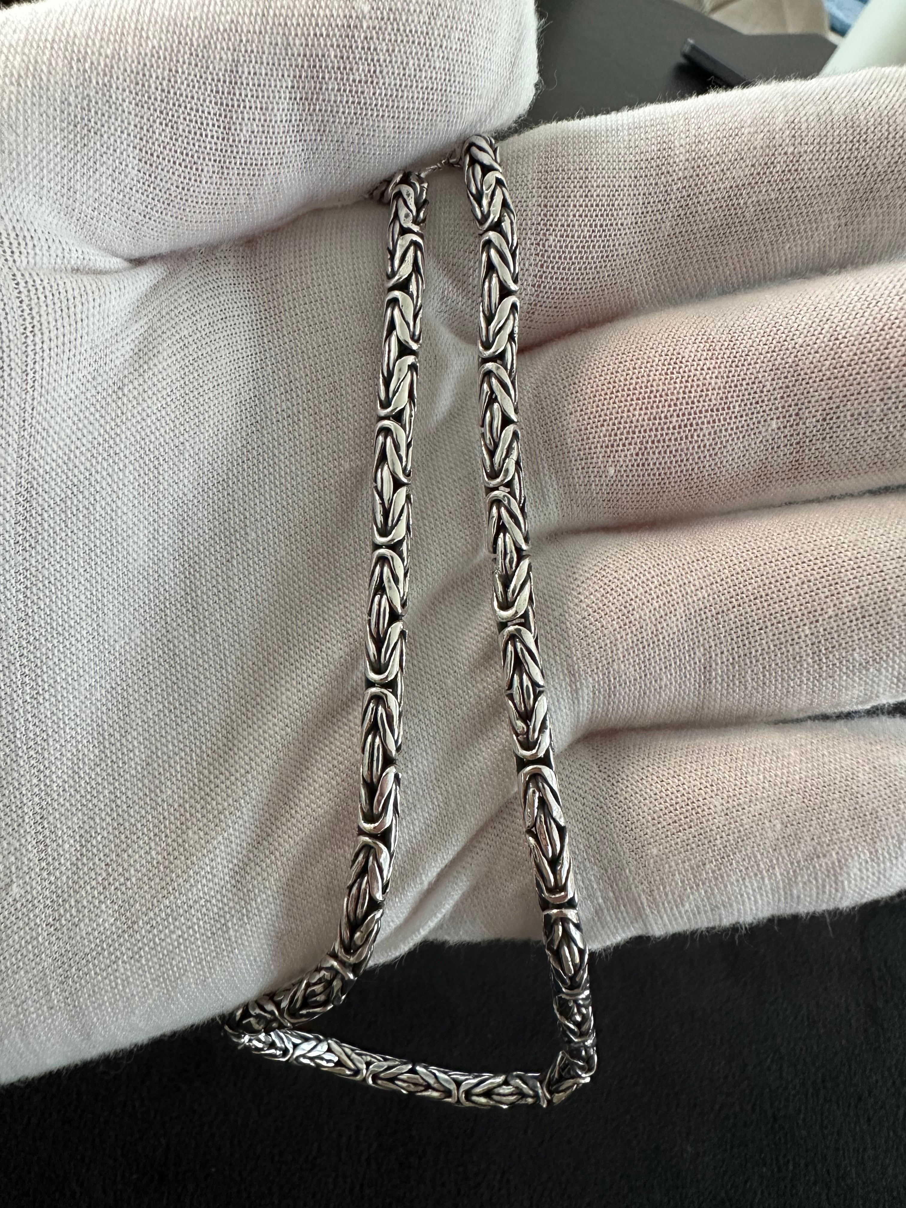 Königskette 4 mm breit - 925er Silber - 50 cm Länge