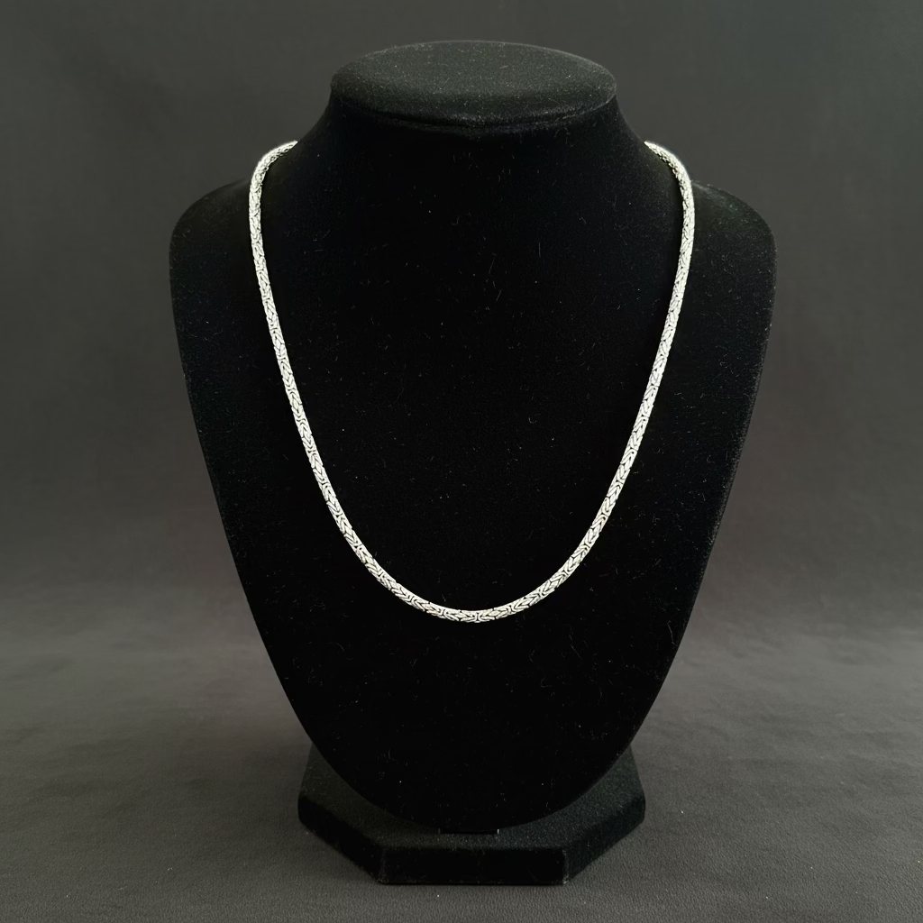 Königskette 4 mm breit - 925er Silber - 60 cm Länge