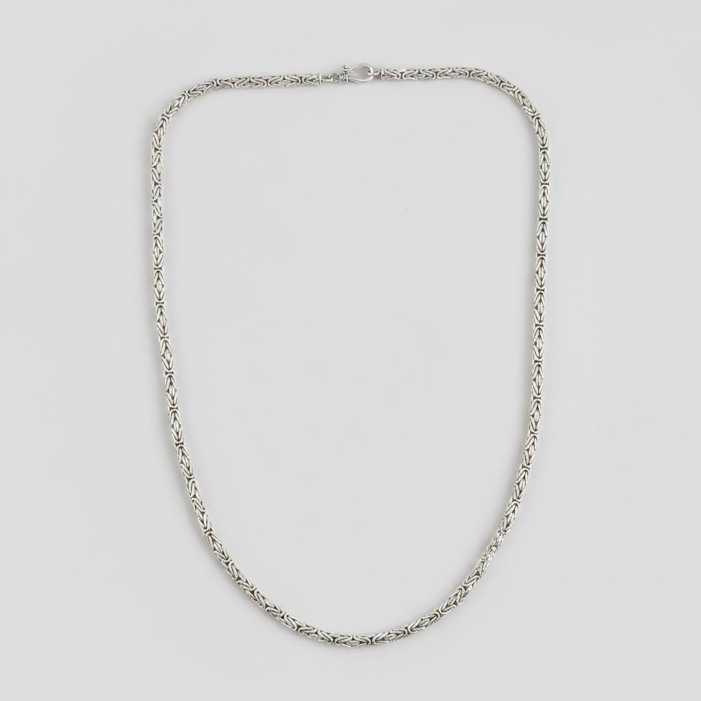 Königskette 4 mm breit - 925er Silber - 60 cm Länge