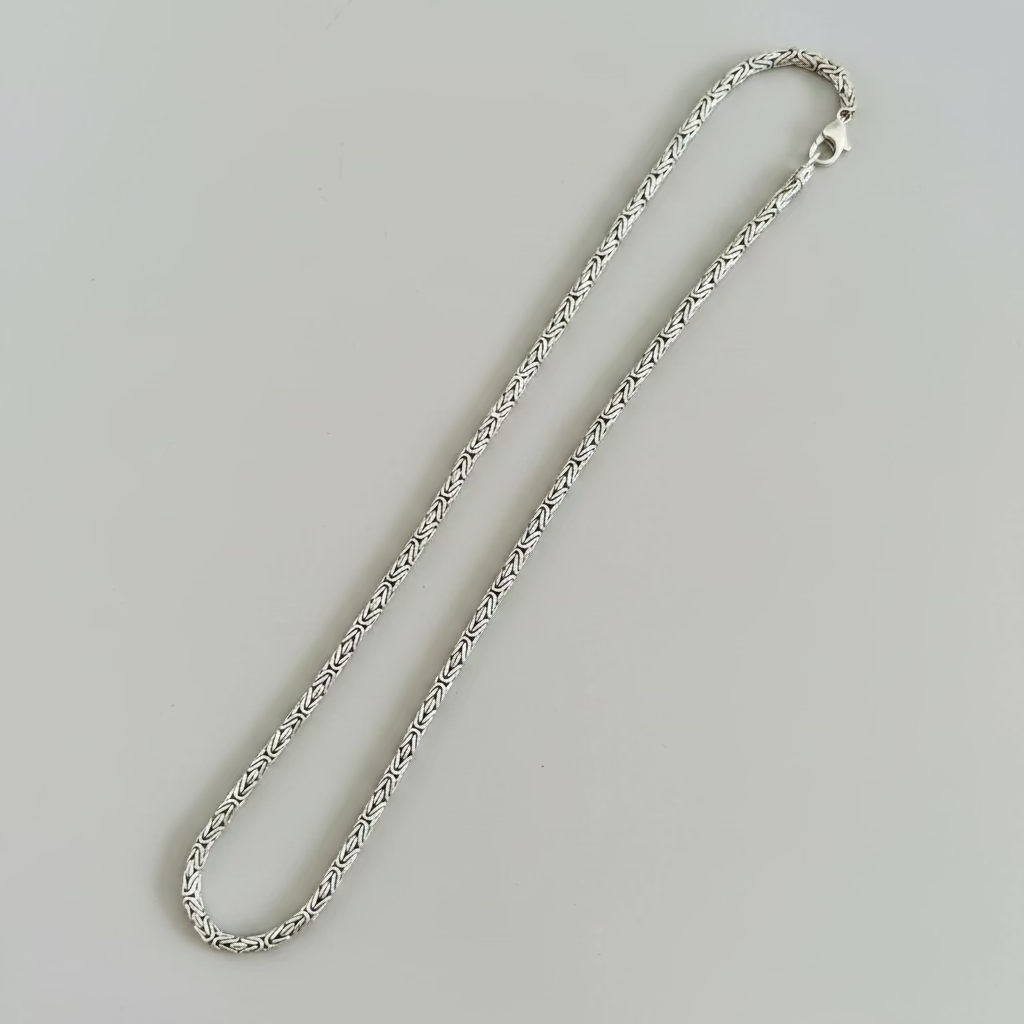 Königskette 4 mm breit - 925er Silber - 60 cm Länge