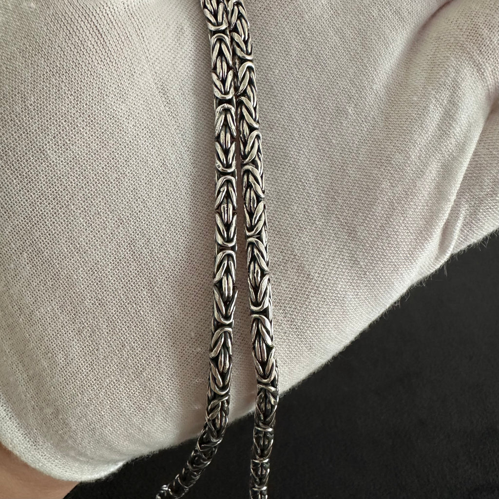Königskette 4 mm breit - 925er Silber - 60 cm Länge