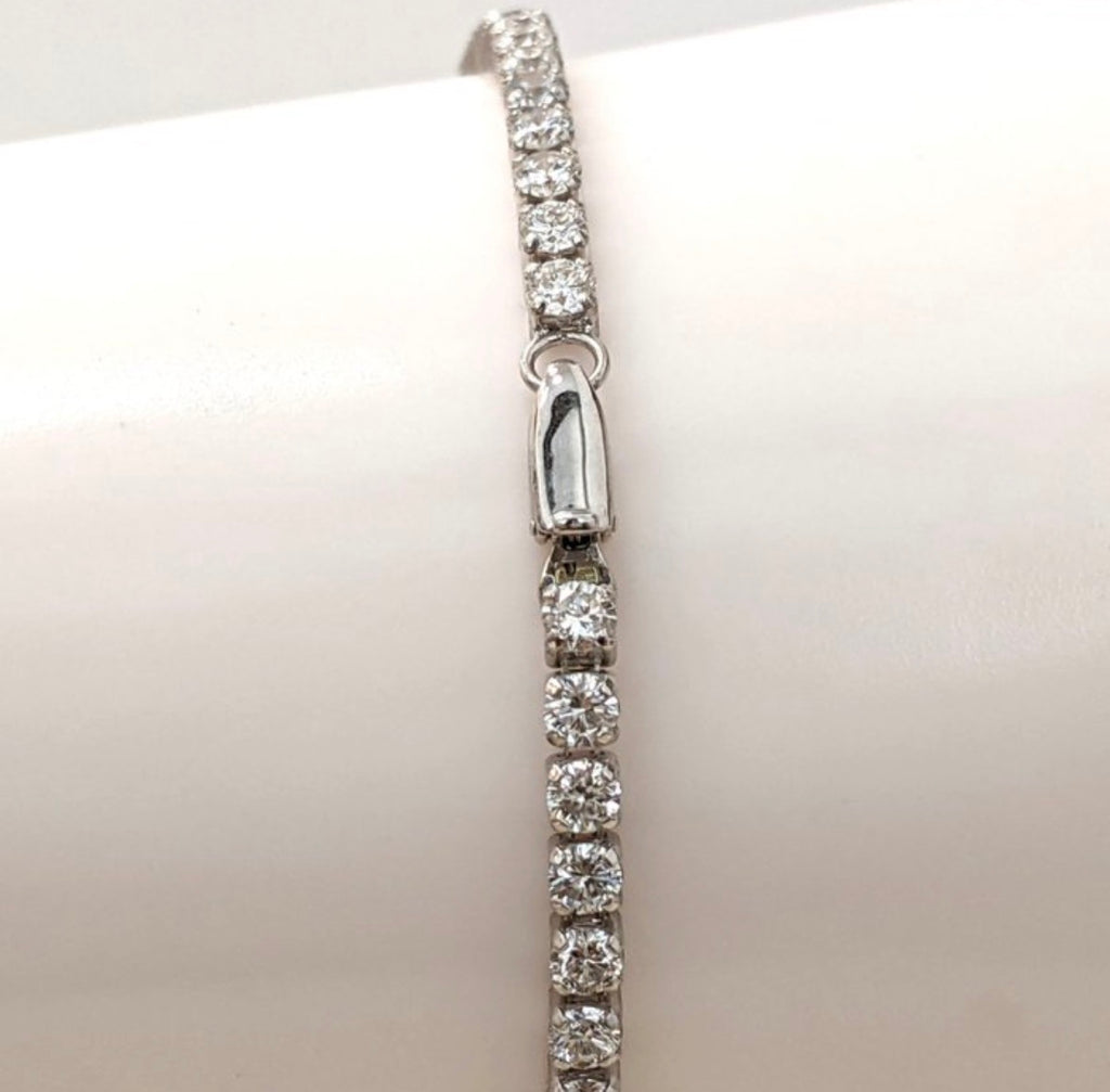 Tennisarmband - 14 KT Weißgold - 3.24ct Diamanten (Lab Grown) - IGI zertifiziert