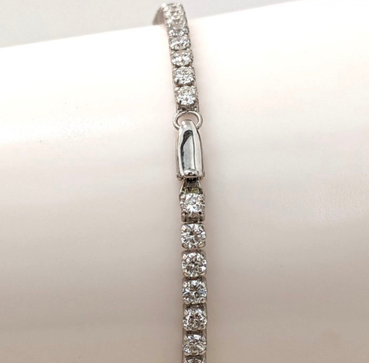 Tennisarmband - 14 KT Weißgold - 3.24ct Diamanten (Lab Grown) - IGI zertifiziert
