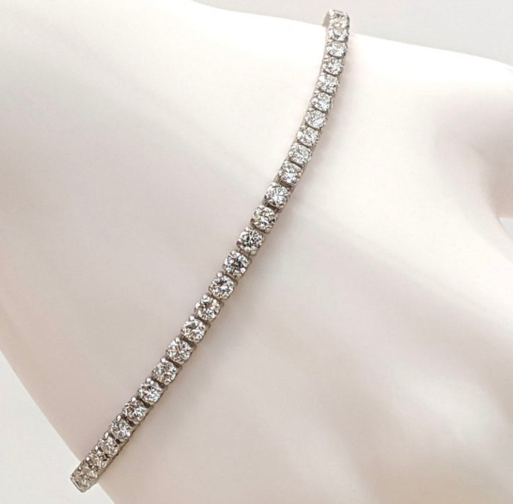 Tennisarmband - 14 KT Weißgold - 3.24ct Diamanten (Lab Grown) - IGI zertifiziert