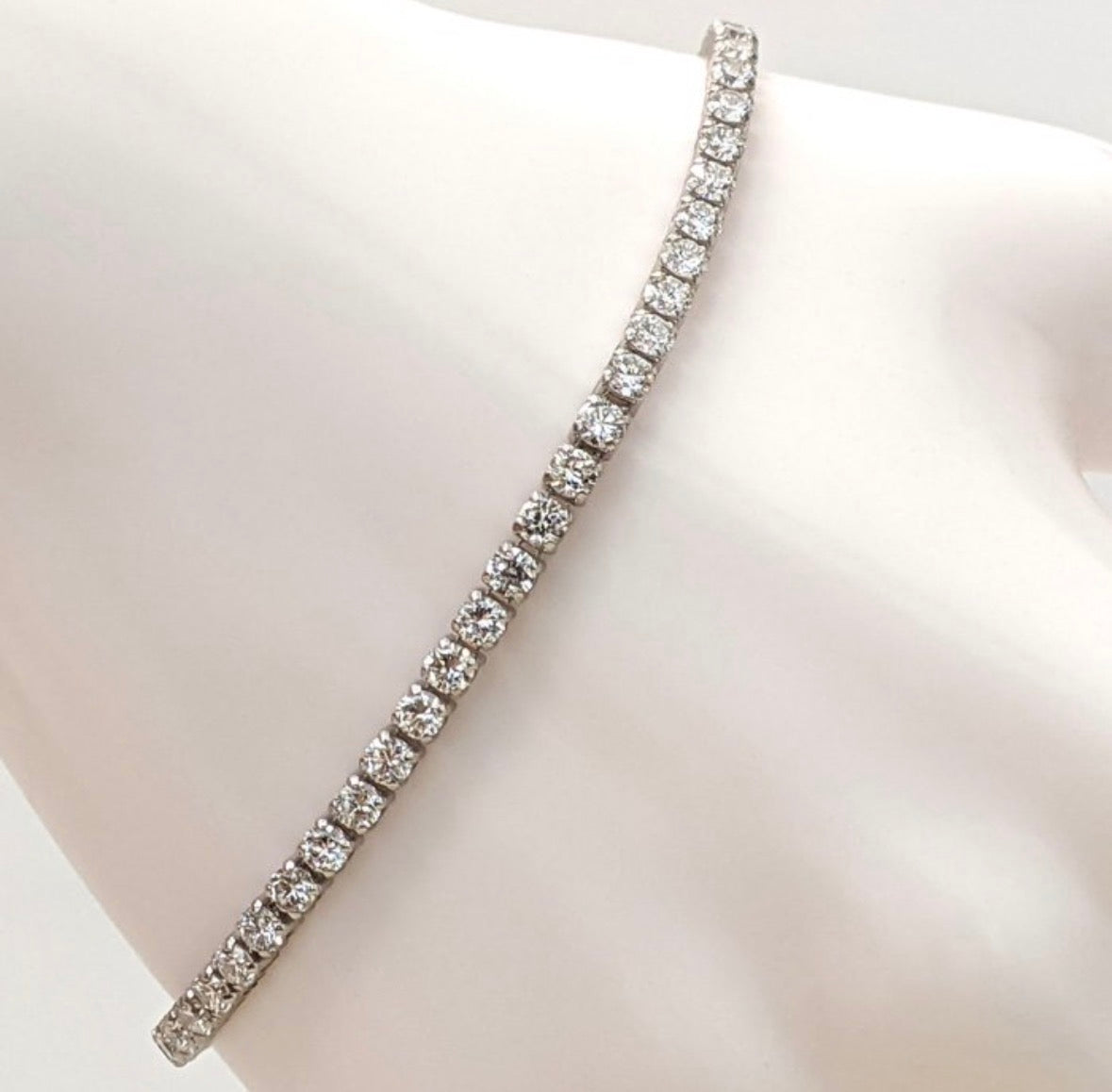 Tennisarmband - 14 KT Weißgold - 3.24ct Diamanten (Lab Grown) - IGI zertifiziert