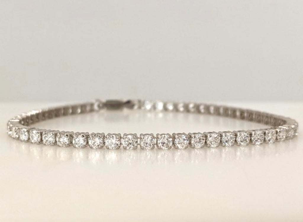 Tennisarmband - 14 KT Weißgold - 3.24ct Diamanten (Lab Grown) - IGI zertifiziert
