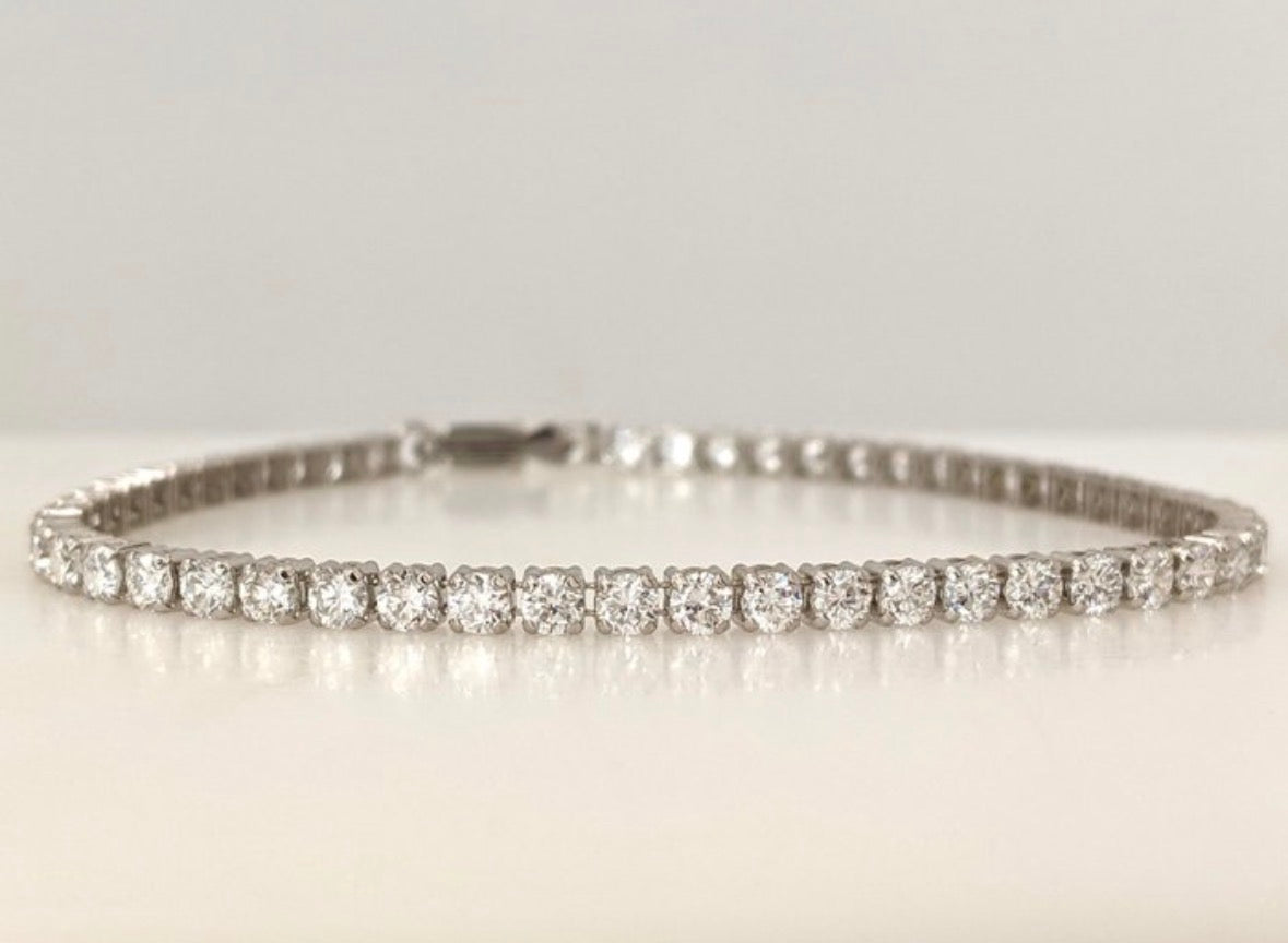 Tennisarmband - 14 KT Weißgold - 3.24ct Diamanten (Lab Grown) - IGI zertifiziert