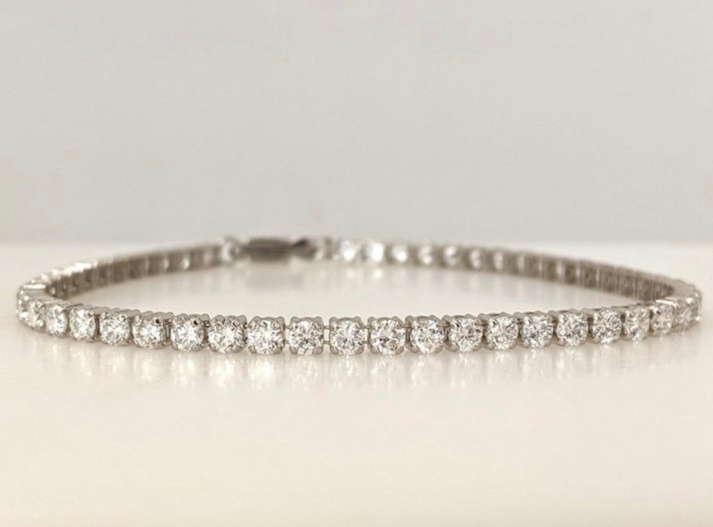 Tennisarmband - 14 KT Weißgold - 3.24ct Diamanten (Lab Grown) - IGI zertifiziert
