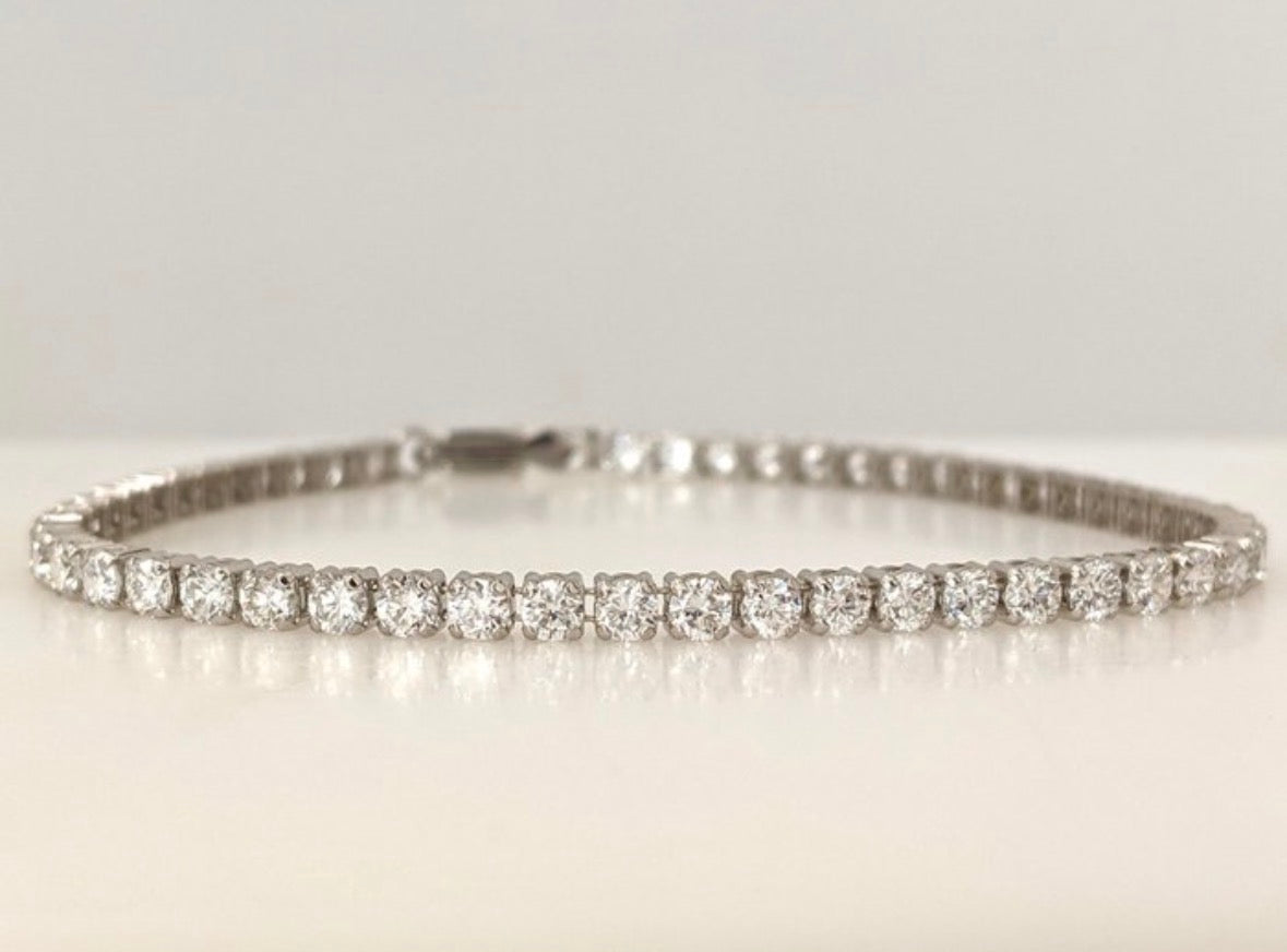 Tennisarmband - 14 KT Weißgold - 3.24ct Diamanten (Lab Grown) - IGI zertifiziert