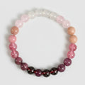 Armband aus Naturstein - Lila - Rosa - Weiß