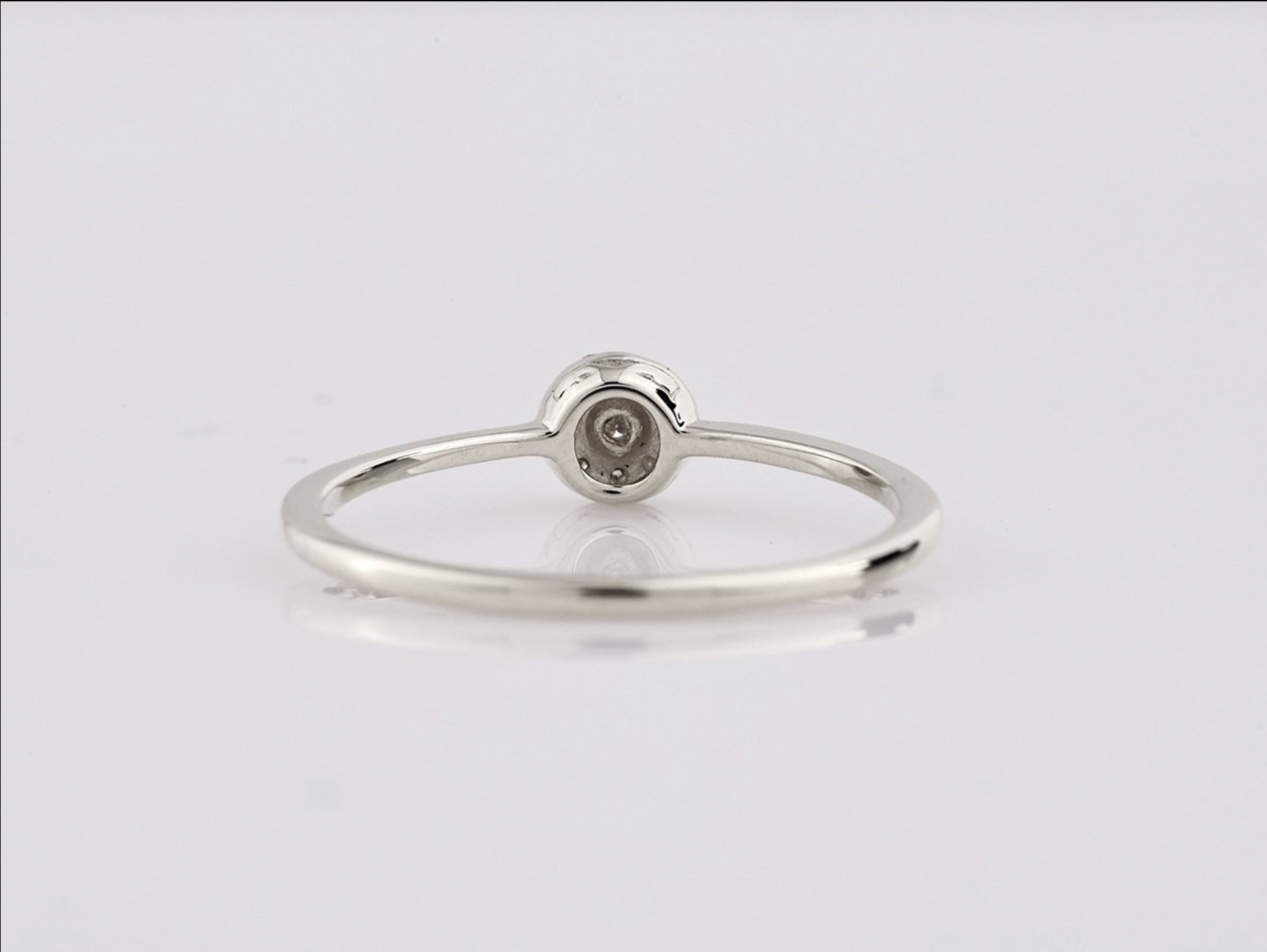 Diamantring – 14kt Weißgold, 0,09 ct natürlicher Diamant