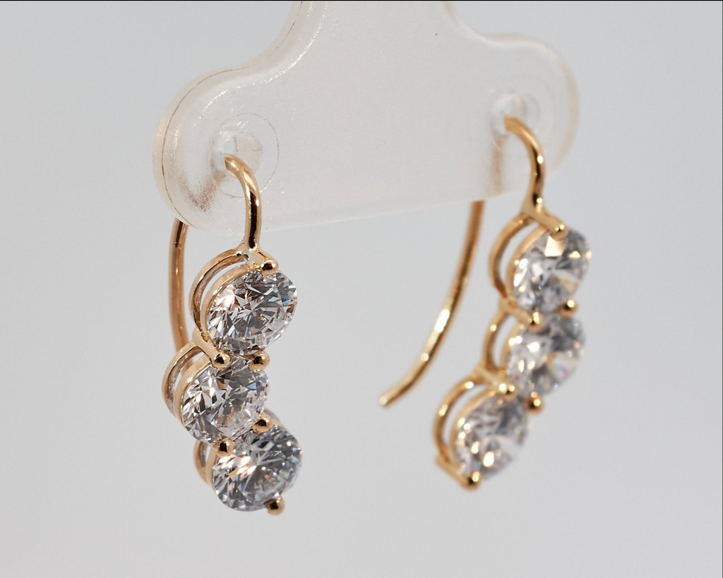 Exklusive Lab-Grown Diamant-Ohrringe in 14 kt Gelbgold – Zertifiziert von HRD Antwerp