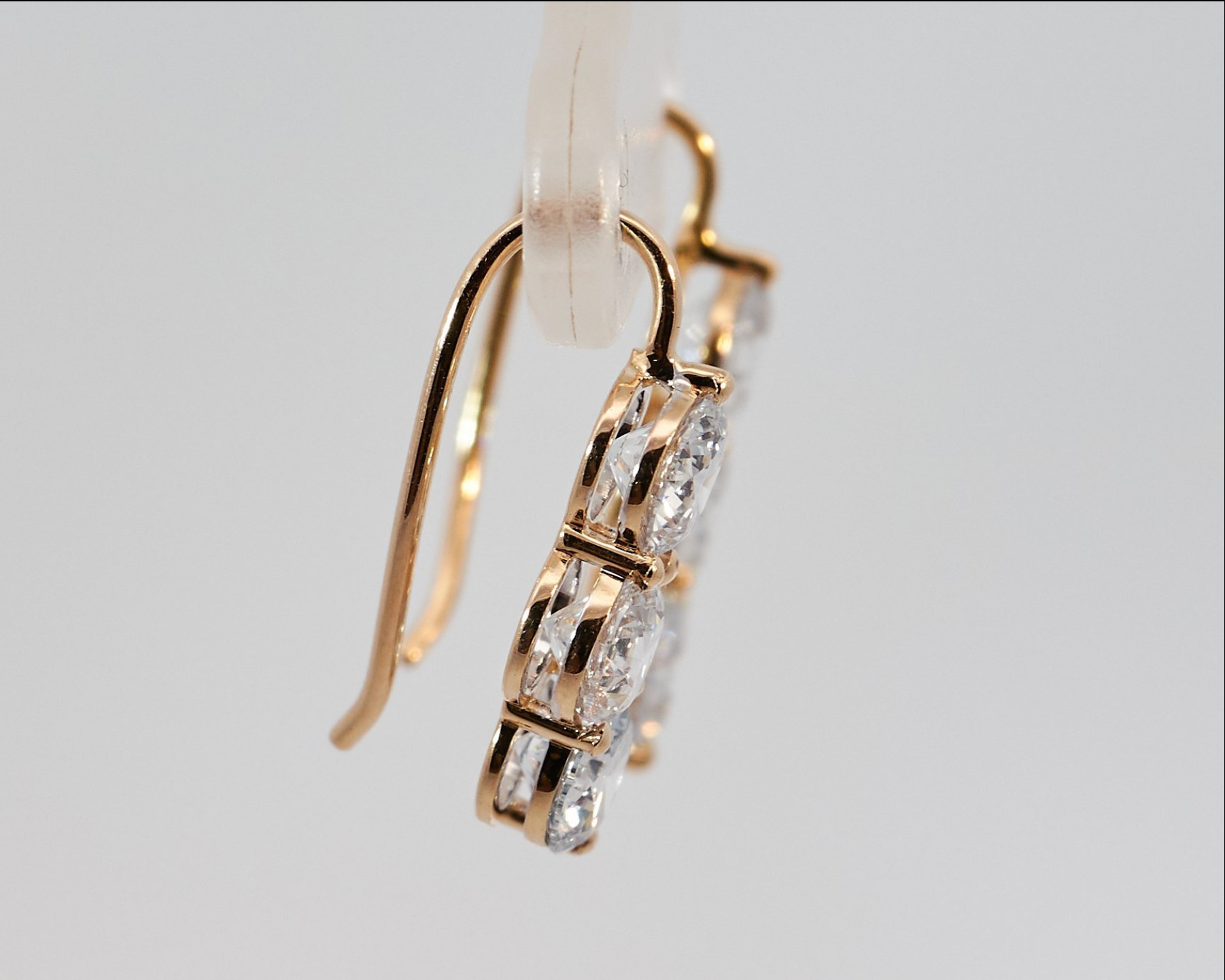 Exklusive Lab-Grown Diamant-Ohrringe in 14 kt Gelbgold – Zertifiziert von HRD Antwerp