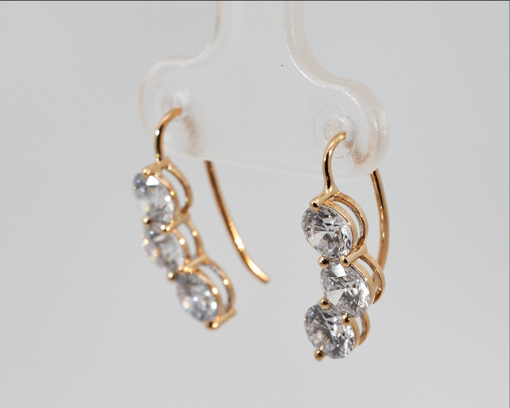 Exklusive Lab-Grown Diamant-Ohrringe in 14 kt Gelbgold – Zertifiziert von HRD Antwerp