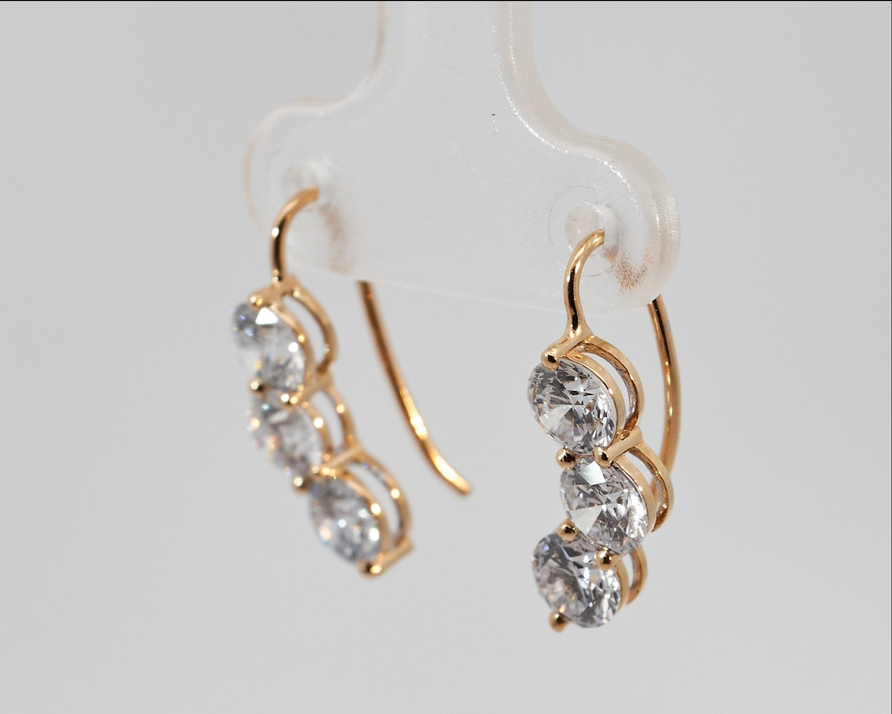 Exklusive Lab-Grown Diamant-Ohrringe in 14 kt Gelbgold – Zertifiziert von HRD Antwerp