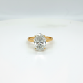 4.00 ct Oval Diamantring in Solitär Gelbgold Fassung / Spezialanfertigung (Lieferzeit: 4 Wochen)