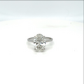 4.00 ct Oval Diamantring in Solitär Weißgold Fassung / Spezialanfertigung (Lieferzeit: 4 Wochen)