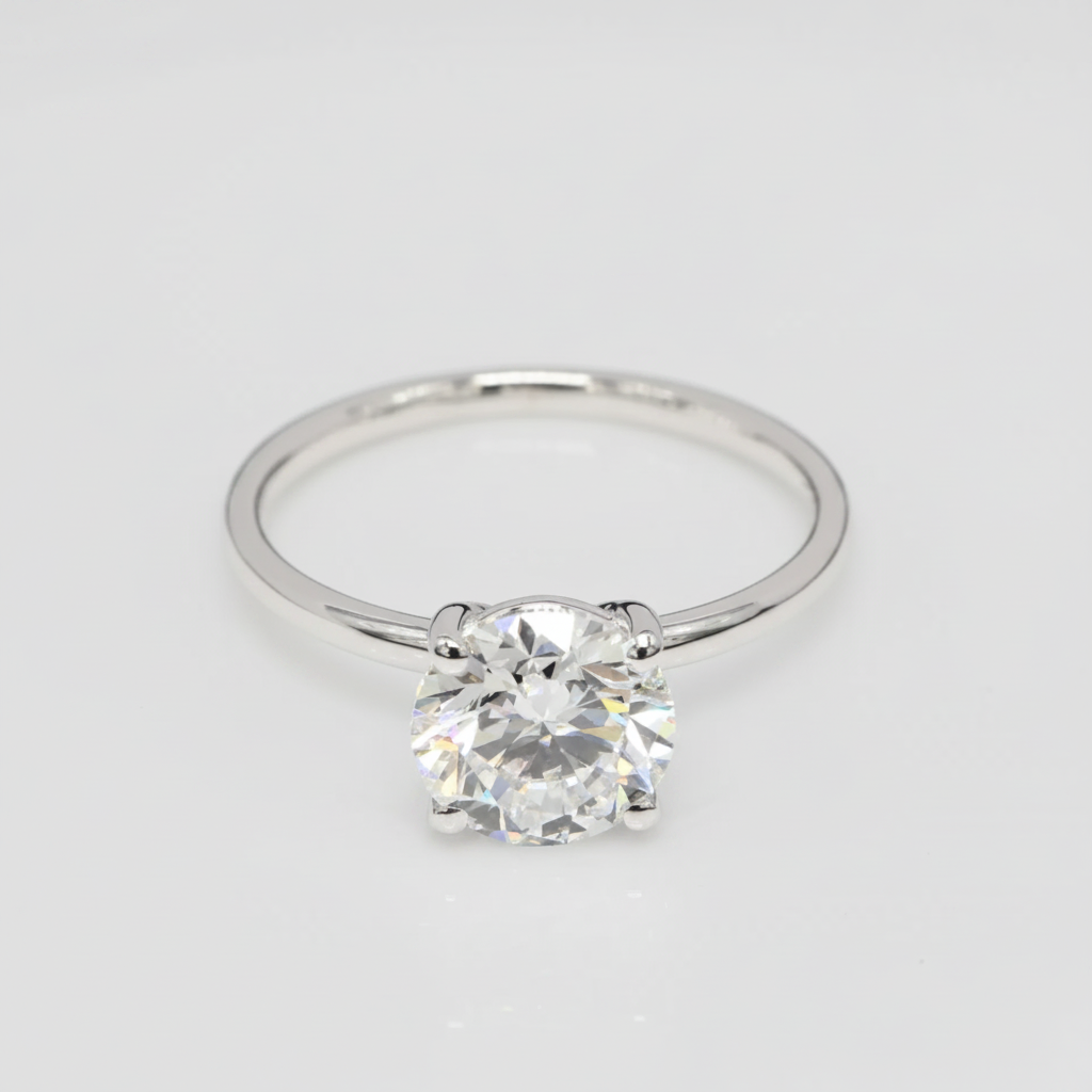 1,00 ct Solitärring mit rundem Diamanten in Weißgoldfassung / Spezialanfertigung (Lieferzeit: 4 Wochen)