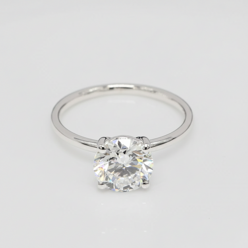 1,00 ct Solitärring mit rundem Diamanten in Weißgoldfassung / Spezialanfertigung (Lieferzeit: 4 Wochen)