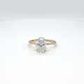 1.00 ct Oval Diamantring in Solitär Gelbgold Fassung / Spezialanfertigung (Lieferzeit: 4 Wochen)