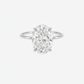 3,00 ct Oval Diamantring in Solitär Weißgold Fassung / Spezialanfertigung (Lieferzeit: 4 Wochen)
