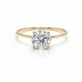 1,00 ct Solitärring mit rundem Diamanten in Gelbgoldfassung / Spezialanfertigung (Lieferzeit: 4 Wochen)